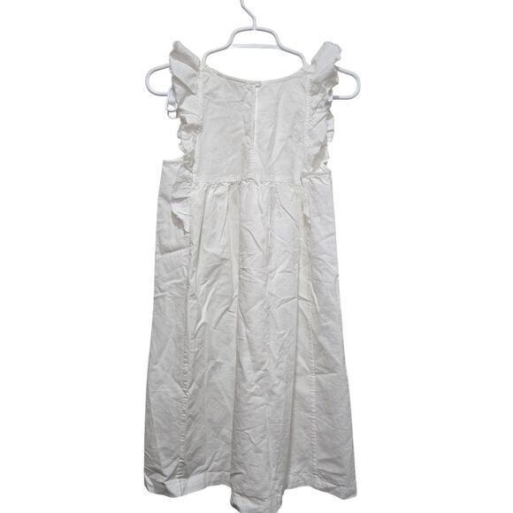 AG Adriano Goldschmied White Ruffle Midi Dress Size S - Picture 2 of 6